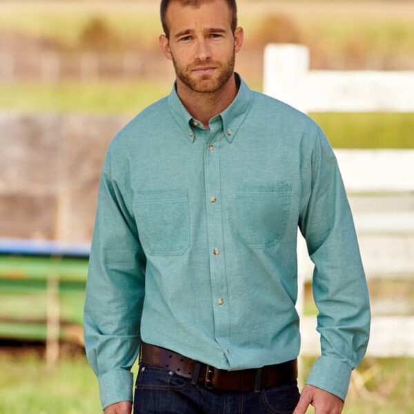 Men's Yarn-Dyed Chambray Woven Thumbnail