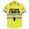 Men's High Visibility Safety Short Sleeve Work Shirt Thumbnail