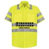 Men's High Visibility Safety Short Sleeve Work Shirt Thumbnail